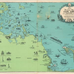 Map of Romantic Boston Bay and Cape Cod