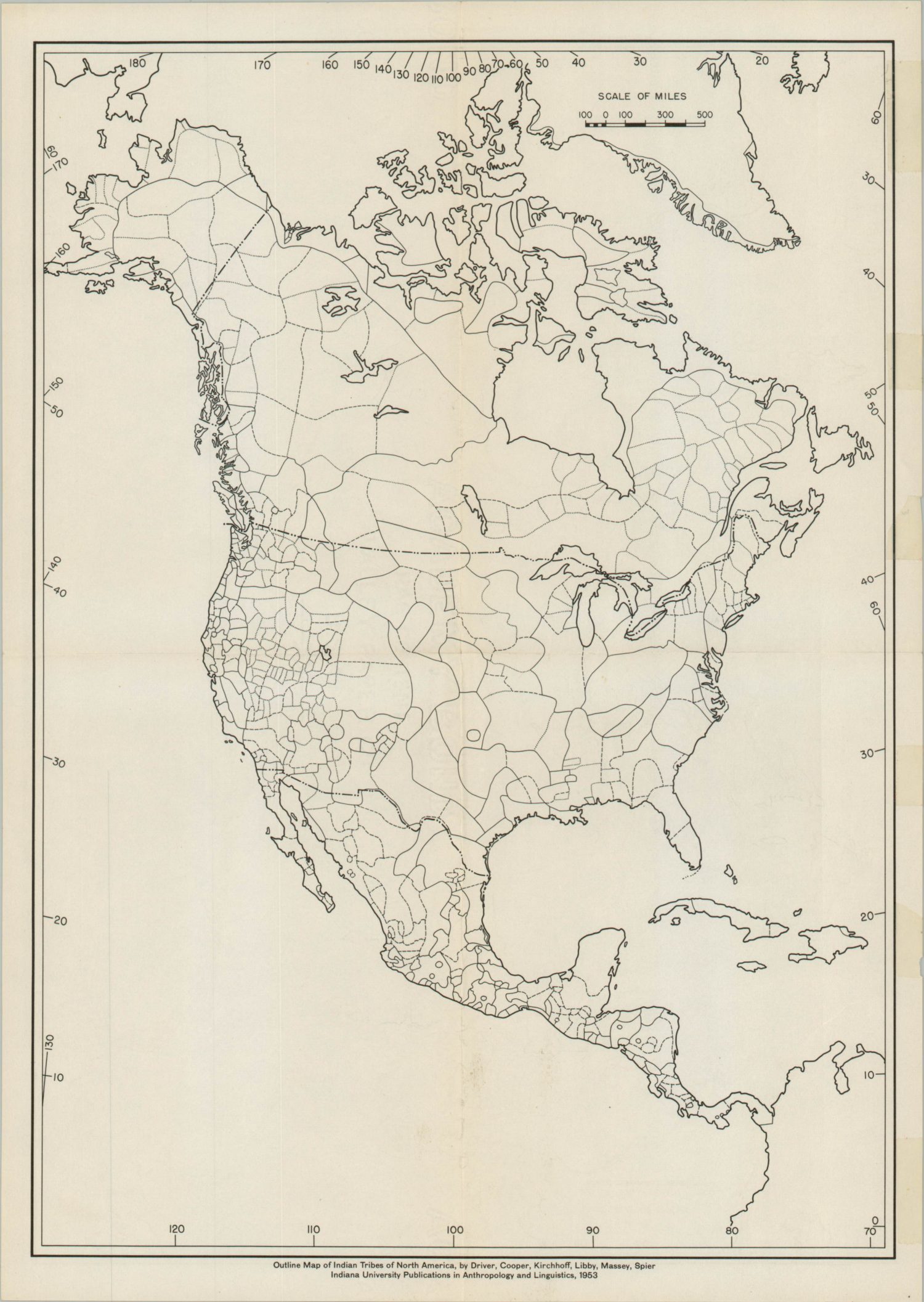 Indian Tribes of North America - Curtis Wright Maps