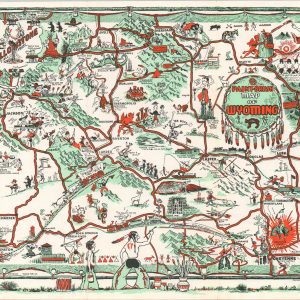 Paint-Brush Map of Wyoming