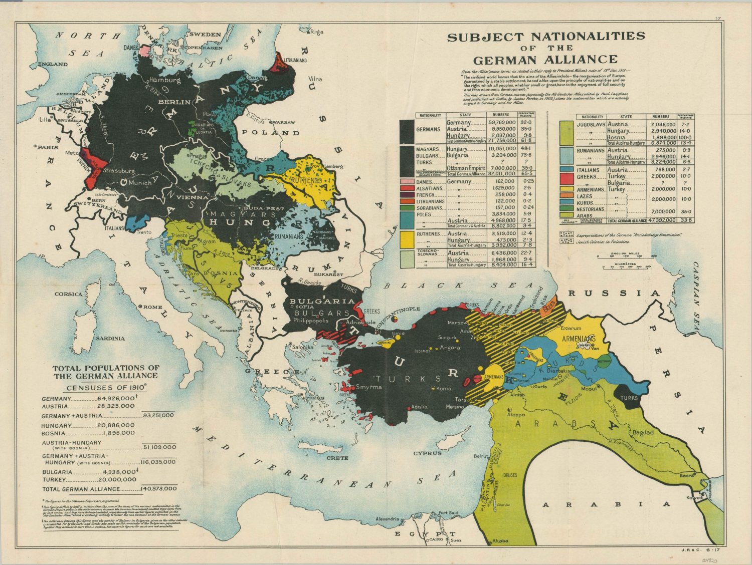 Subject Nationalities of the German Alliance - Curtis Wright Maps