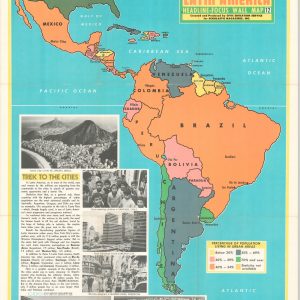 Urban Population in Latin America Headline-Focus Wall Map 12