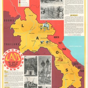 Laos The Land of the Million Elephants Headline-Focus Wall Map 5