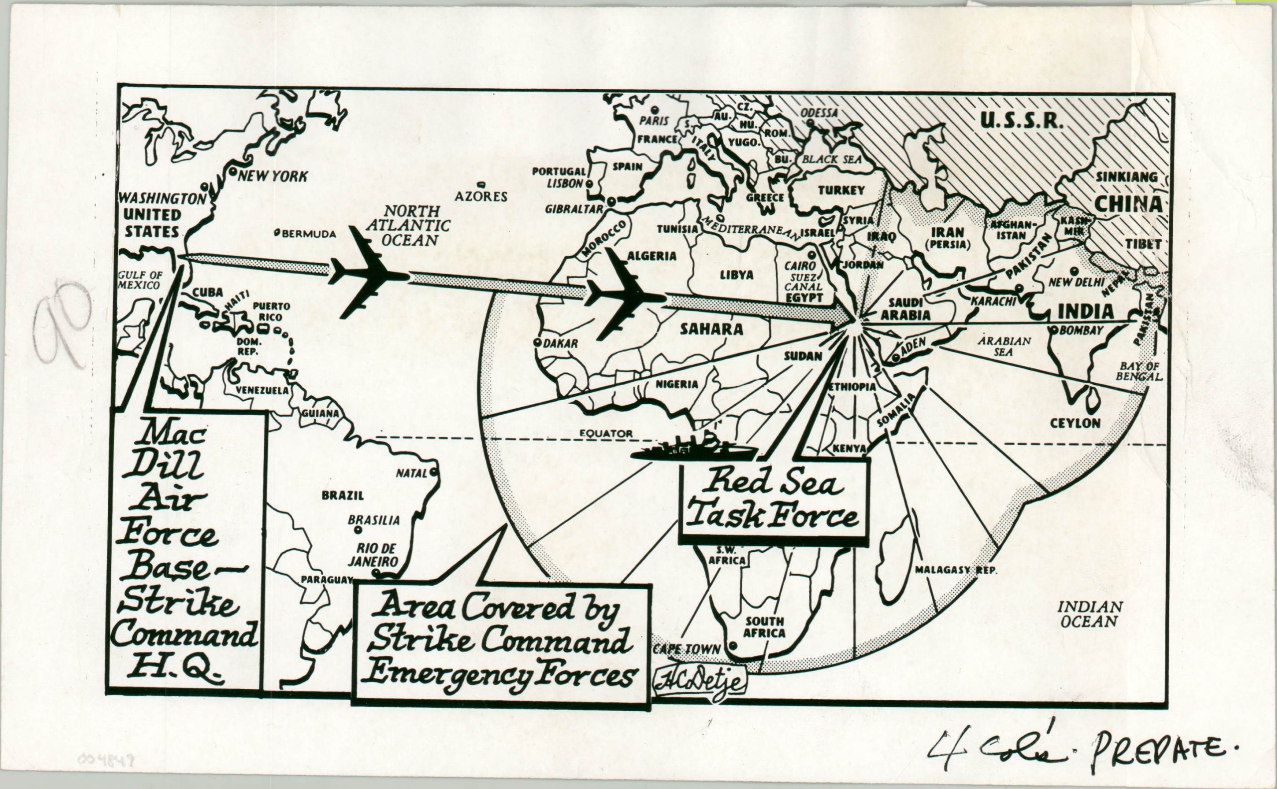 Area Covered by Strike Command Emergency Forces - Curtis Wright Maps