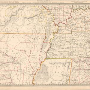 North America Sheet X Parts of Missouri, Illinois, Kentucky, Tennessee, Alabama, Mississippi, and Arkansas