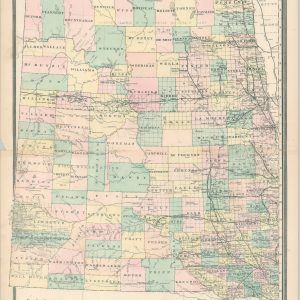 Page's Map of Dakota, 1885