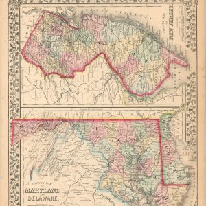 County Map of New Jersey [and] County Map of Maryland and Delaware