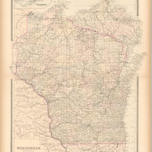 Wisconsin Showing North Western part of Michigan