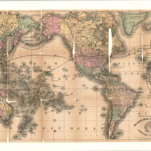 Crofutt's New Map of Trans-Continental, American & Trans-Continental, European Route Around the World.