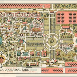 Official Map of the Chicago Zoological Park [with guidebook]