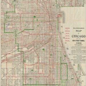 Blanchard's Guide to Chicago [with] Blanchard's Map of Chicago with the New Street Names
