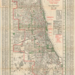 Daprato Map of Chicago Showing Location of All Catholic Churches