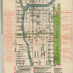Map showing the Business Centre of Chicago