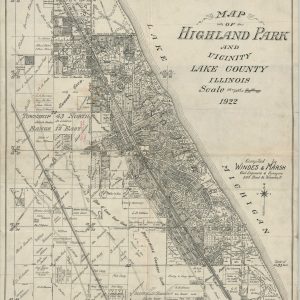 Map of Highland Park and Vicinity Lake County Illinois