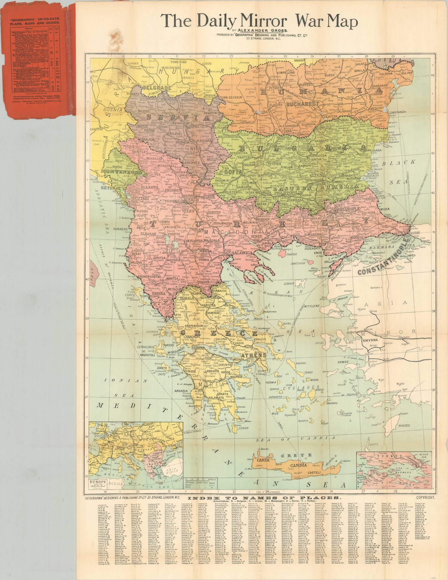 The Daily Mirror War Map - Curtis Wright Maps