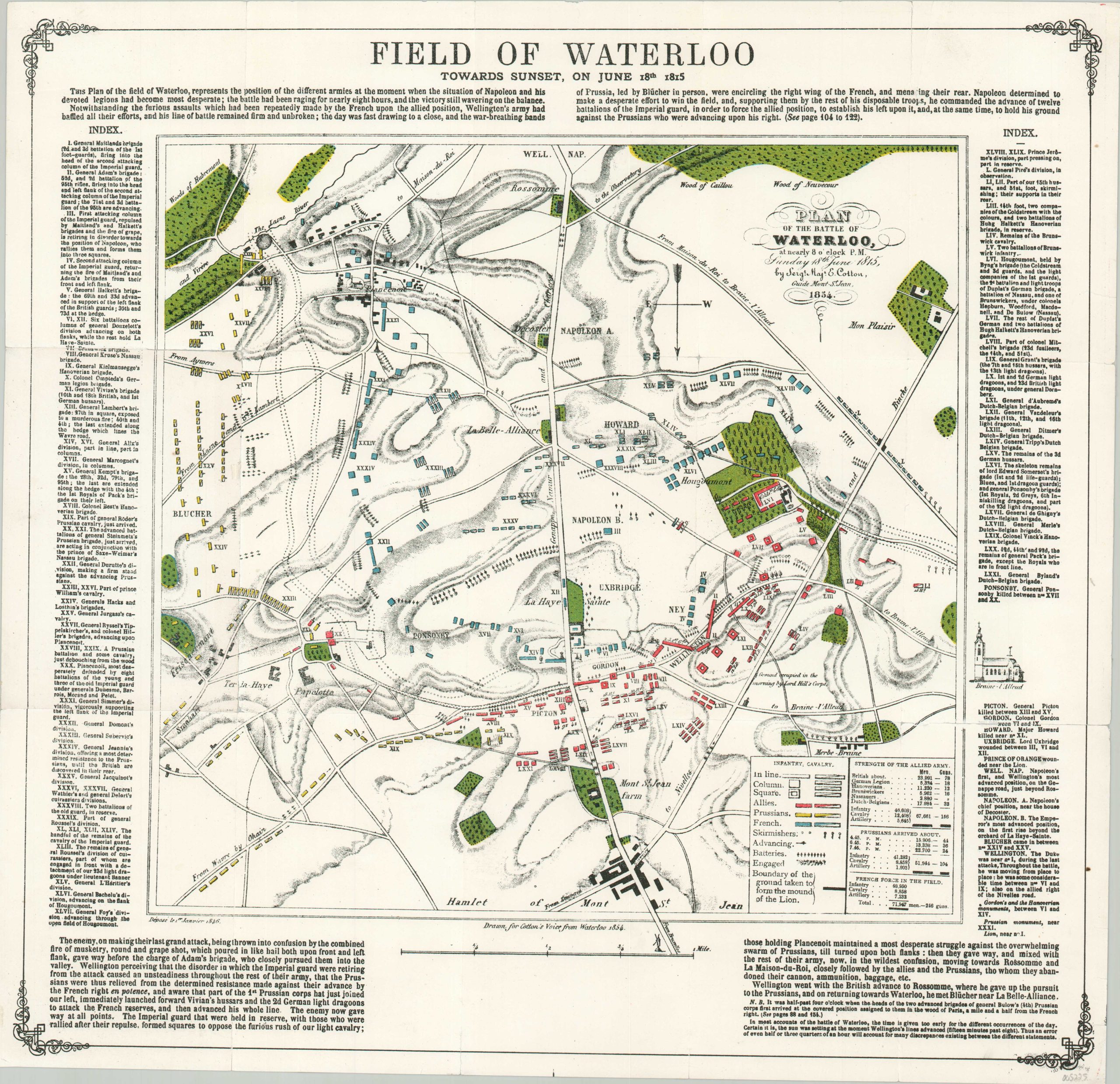 Field of Waterloo Towards Sunset, on June 18th 1815