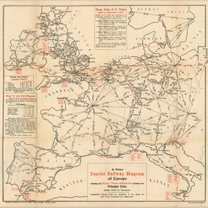 Tourist Railway Diagram of Europe