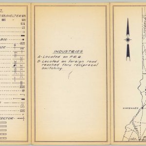 Track Chart Showing Industries Pennsylvania Railroad Company Southwestern Division Louisville Branch