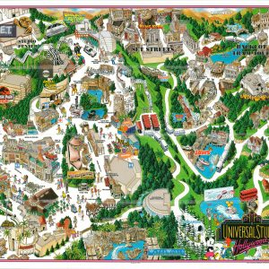 Universal Studios Hollywood Souvenir Map