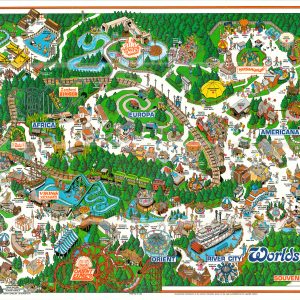 Worlds of Fun Kansas City Souvenir Map