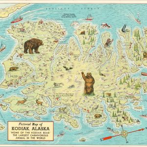 Pictorial Map of Kodiak, Alaska