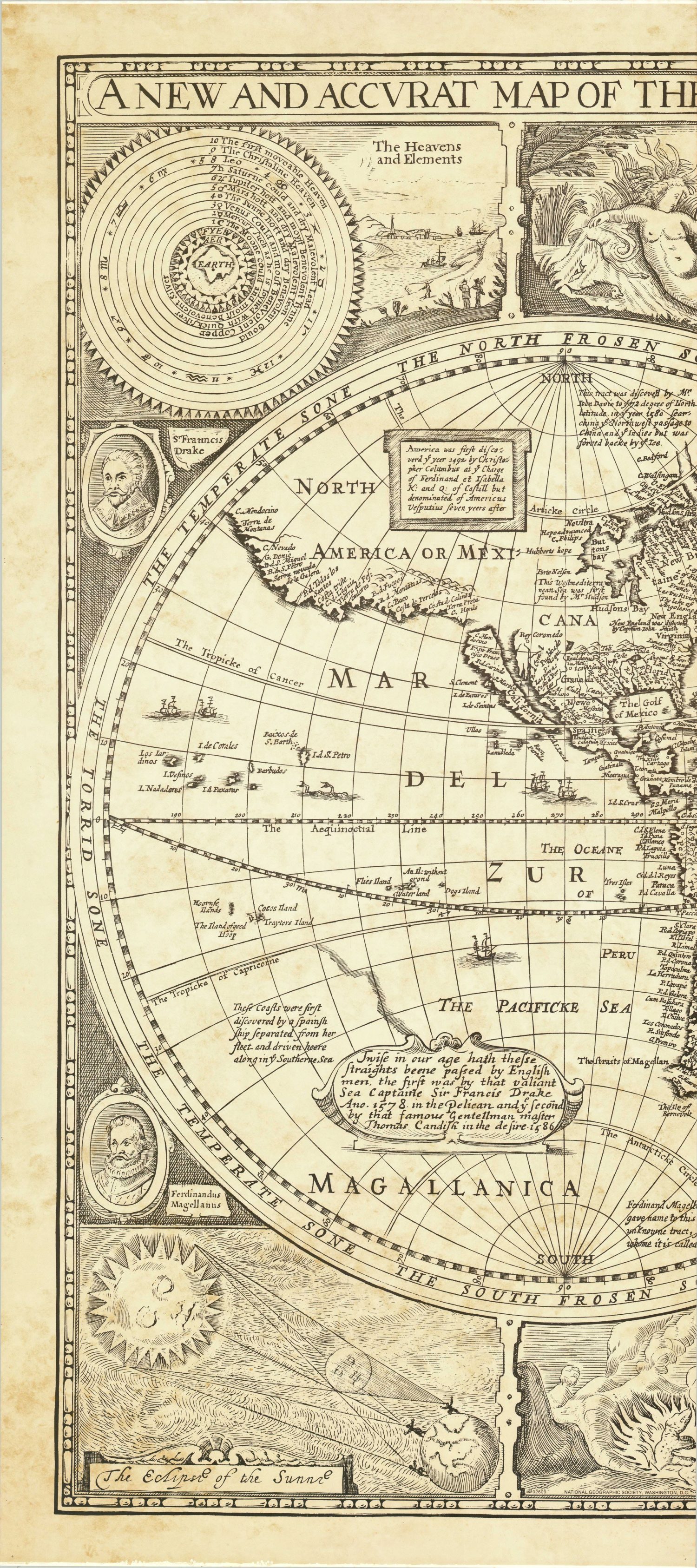 A New and Accurate Map of the World - Curtis Wright Maps