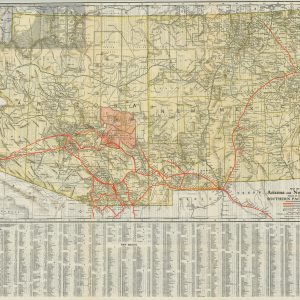 Map of Arizona and New Mexico issued by the Southern Pacific Lines