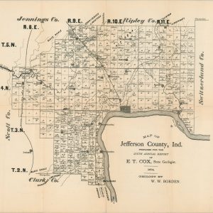 Map of Jefferson County, Indiana