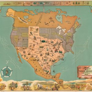 Official Texas Brags Map of North America