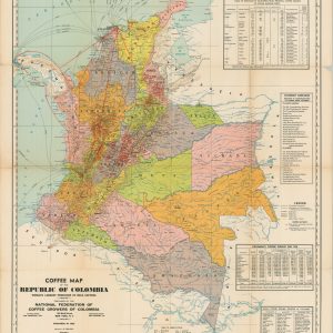 Coffee Map of the Republic of Colombia