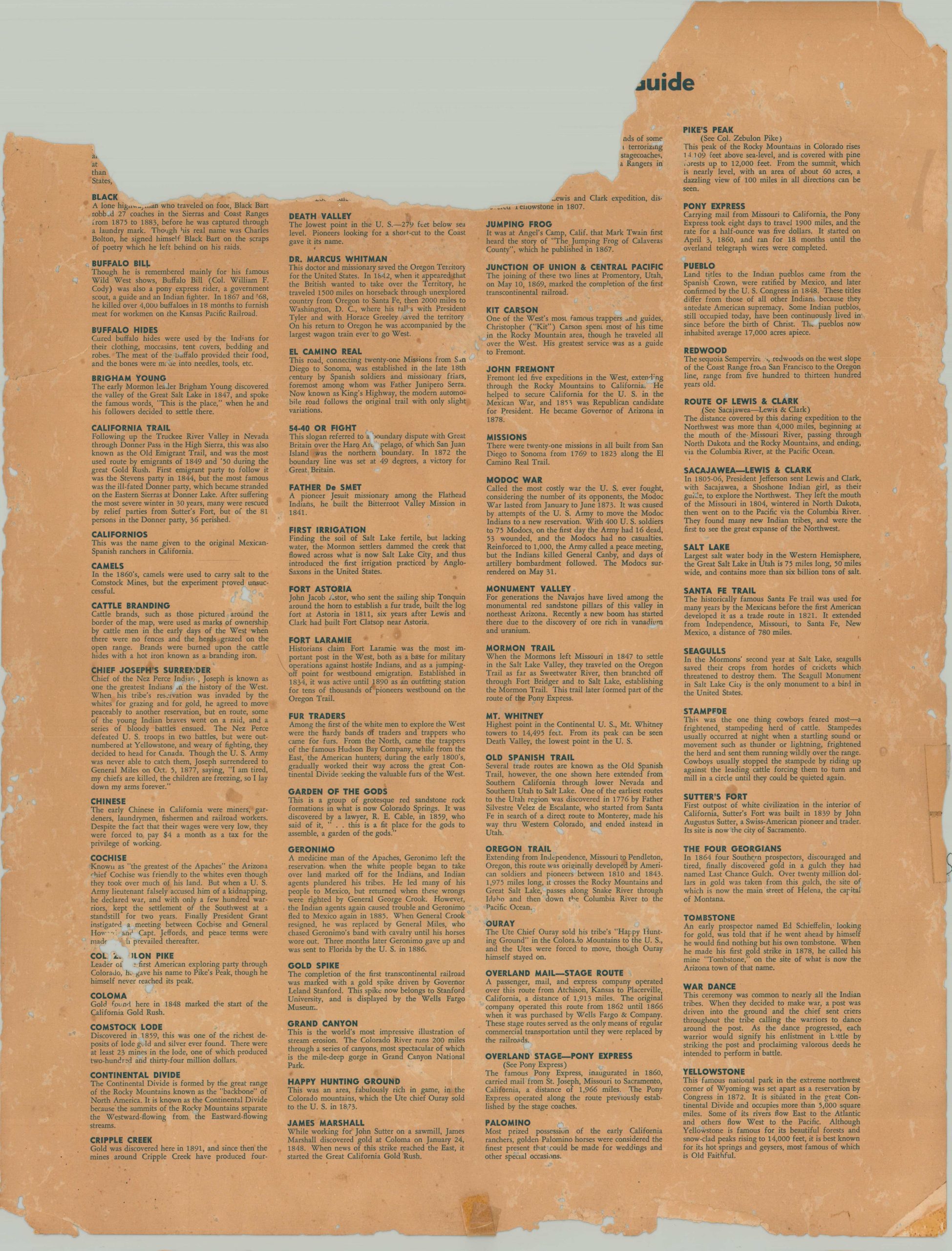 Rancho Red's Adventure Map of the Old West - Image 2