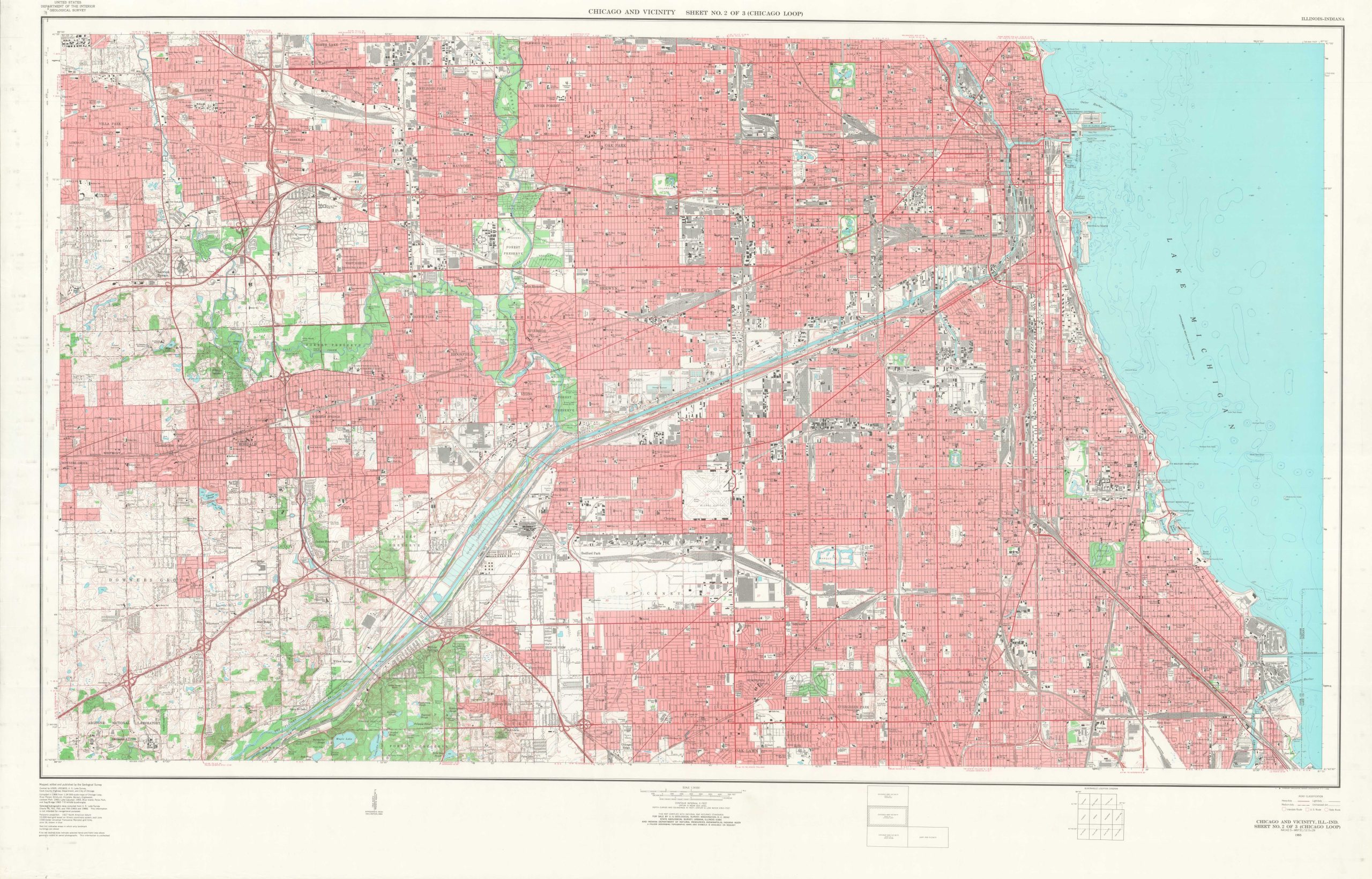 [Set of Four U.S.G.S. Maps of Chicago] - Curtis Wright Maps