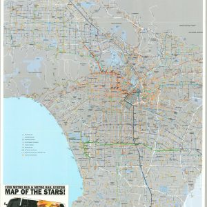 1999 Metro Bus & Metro Rail System Map of the Stars!