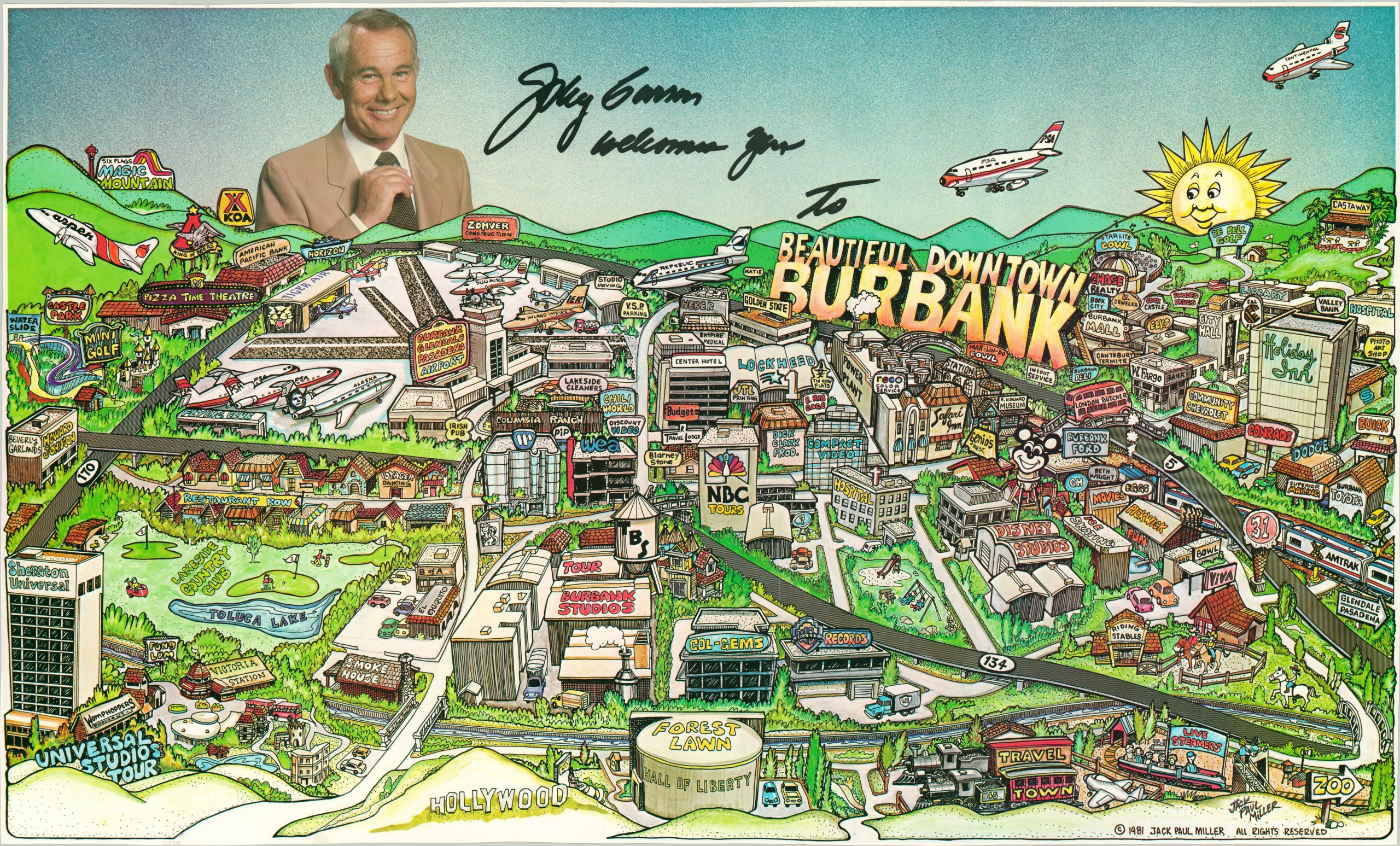 Johnny Carson Welcomes You to Beautiful Downtown Burbank