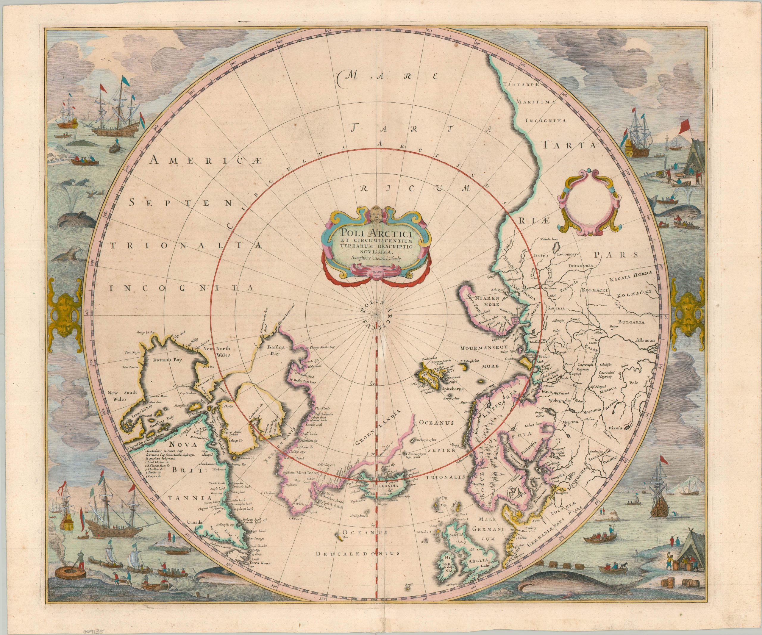Poli Arctici, et Circumiacentium Terrarum Descriptio Novissima