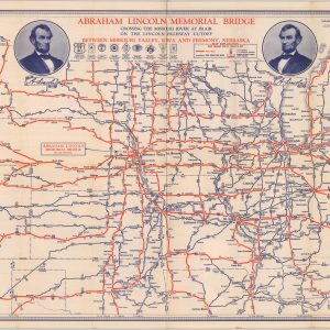 Abraham Lincoln Memorial Bridge Crossing the Missouri River at Blair on the Lincoln Highway Cutoff...