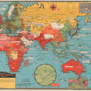 Map of the World War Fronts Dated Events