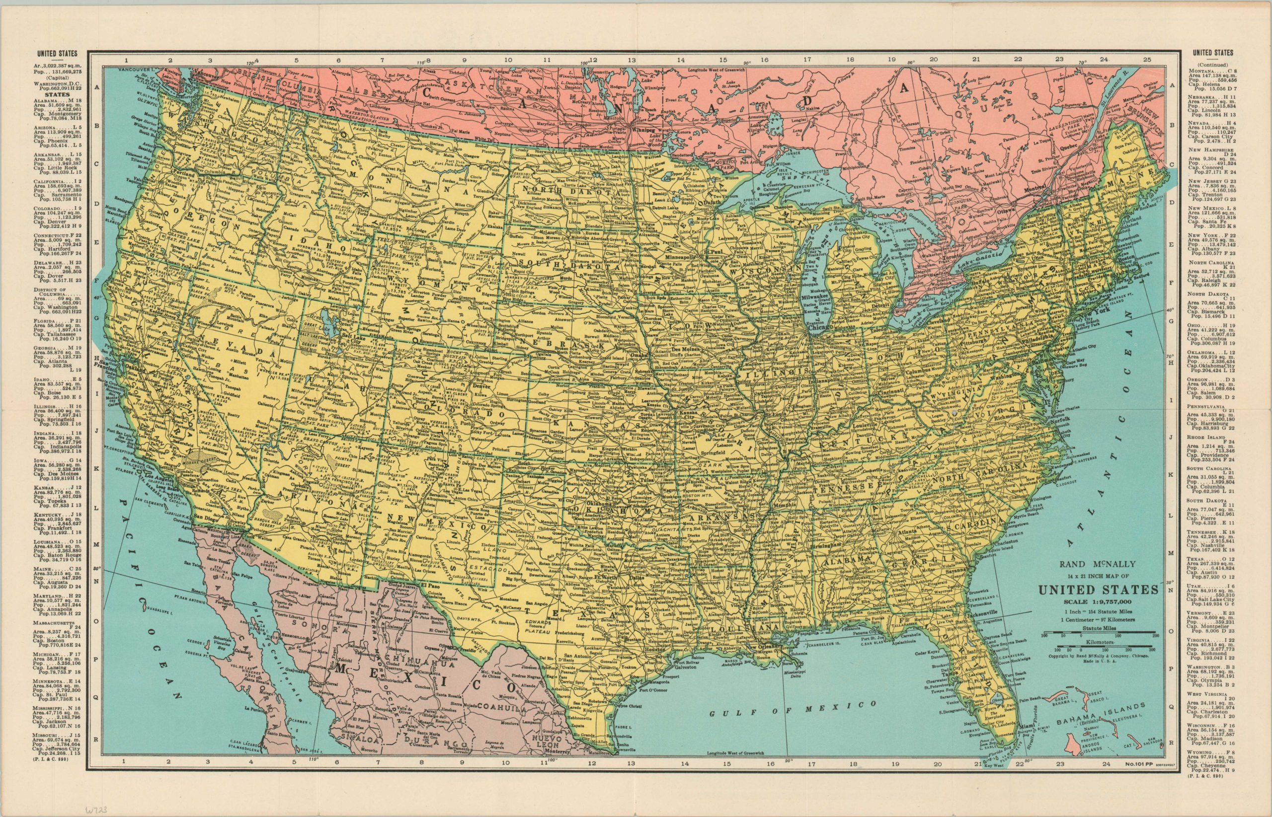 Servicemen's Map of the United States [Title on Verso] - Curtis Wright Maps