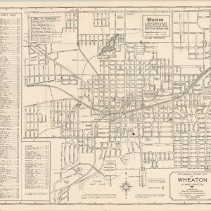 The Indexed Pocket Map of Wheaton Dupage County, Illinois