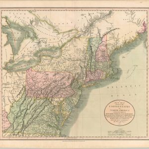 A New Map of Part of the United States of North America, containing those of New York, Vermont, New Hampshire, Massachusets, Connecticut, Rhode Island, Pennsylvania, New Jersey, Delaware, Maryland and Virginia