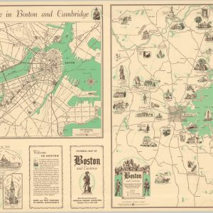 Pictorial Map of Boston and Environs