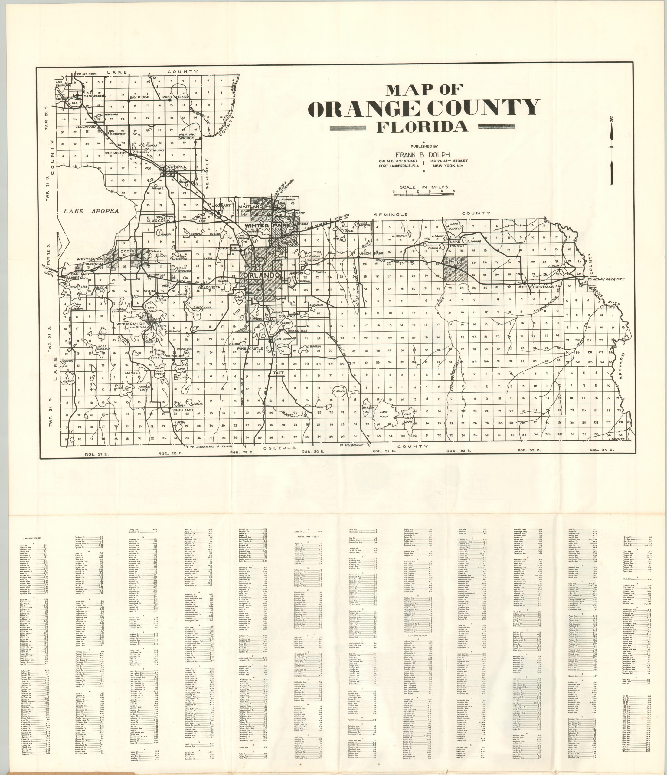 Dolph's Indexed Street Map of Orland Winter Park Florida and Vicinity - Image 2