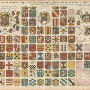 Nouvelle Carte Heraldique des Rois d'Espagne...