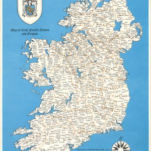Map of Irish Family-Names and Origins