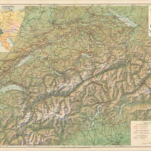 Swiss Federal Railways Tourist Map of Switzerland