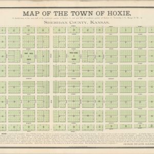 Map of the Town of Hoxie, A subdivision of the west half of the southwest quarter of section 15