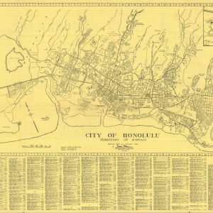 Detailed Map of Honolulu (Fair Haven) Also the Island of Oahu (Gathering Place)