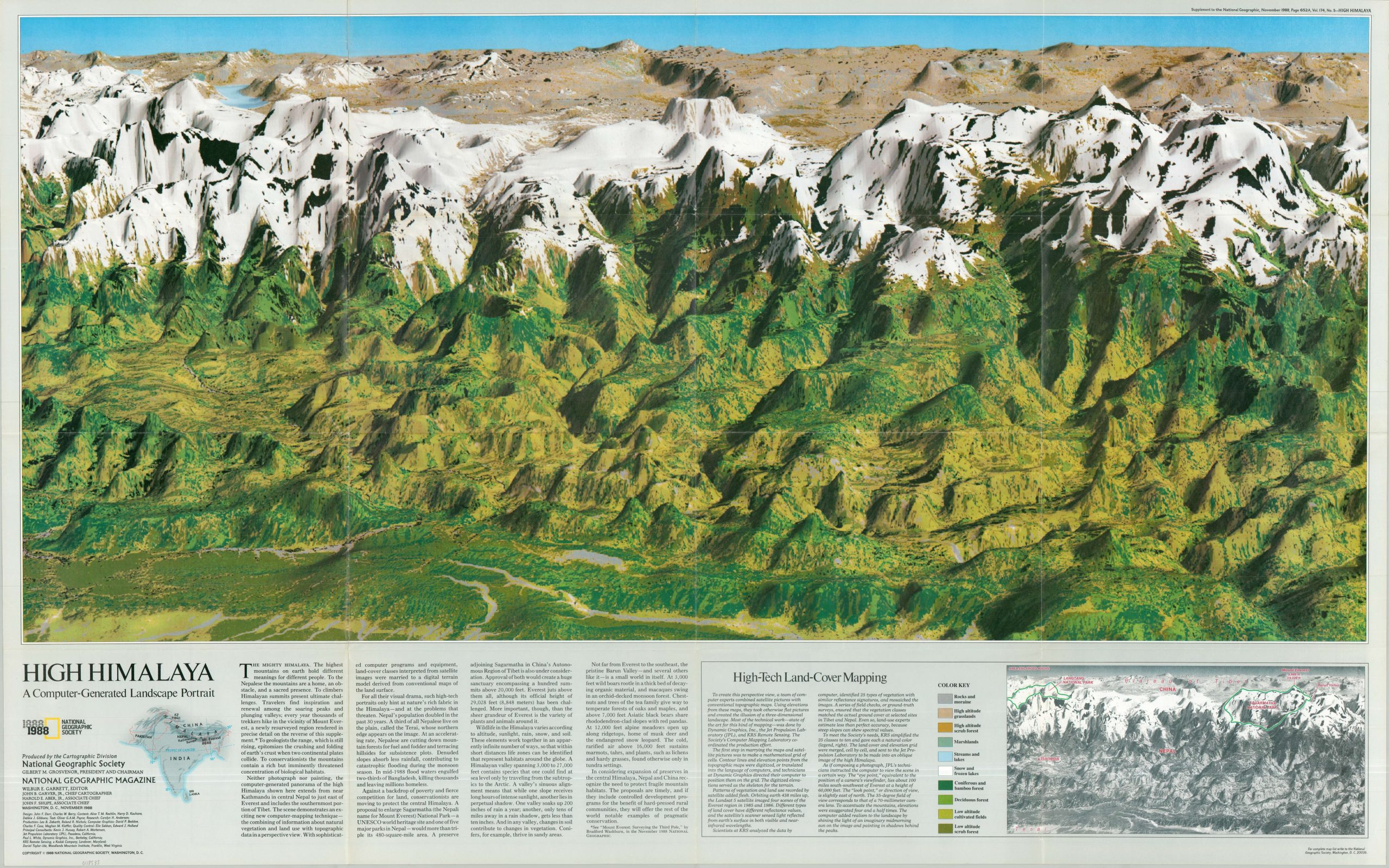 Mount Everest [and] High Himalaya A Computer-Generated Landscape