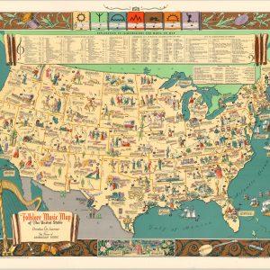 Folklore Music Map of the United States