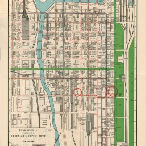 Rand McNally Hand Map of the Loop District of Chicago