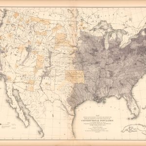 Map Showing in Five Degrees of Density the Distribution...of the Constitutional Population (i.e. excluding Indians not taxed)